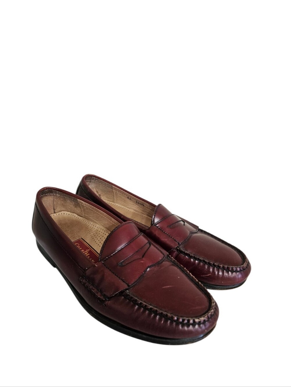 Cole Haan City Collection Penny Loafers Men's 9.5M Oxblood Burgundy Leather Moc
